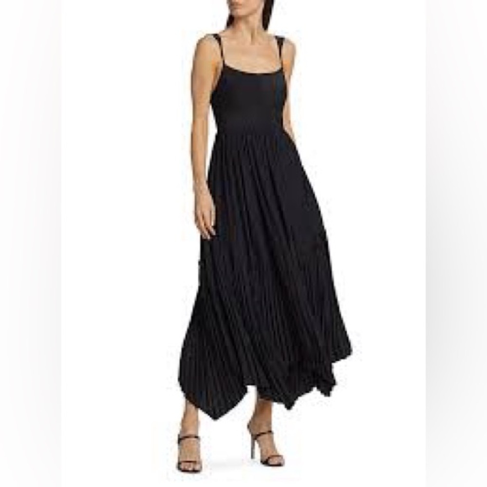Ramy Brook Black August Pleated Maxi Dress